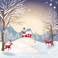Draw beautiful Christmas cards to send to customers
